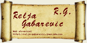Relja Gabarević vizit kartica
